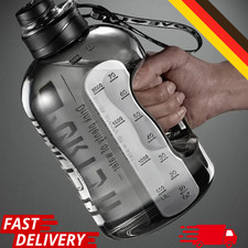 Wasserflasche Trinkflasche groß Sport 1,7 Liter Fitness XXL Gym BPA frei mit