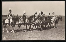 Stettiner Kaisertage, Preußischer Adel zu Pferd, Ansichtskarte 
