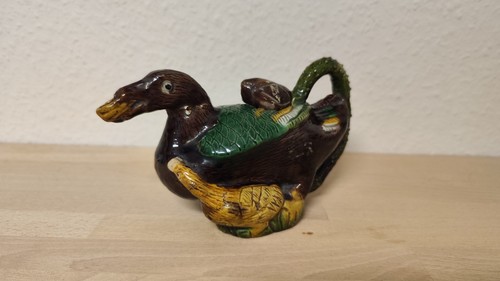Ente aus majolika keramik - ente,