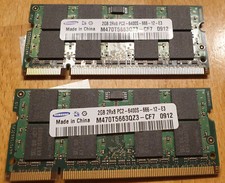 Samsung 2GB 2Rx8 PC2-6400S-666-12-E3 M470T5663QZ3-CF7 DDR2  SO-DIMM