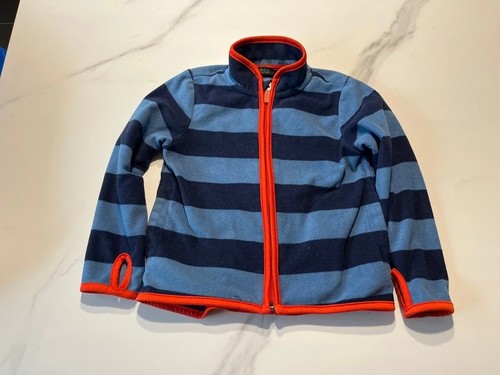 Blau gestreifte fleecejacke - fleecejacke,