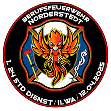 Berufsfeuerwehr Norderstedt Patch 1. 24h Dienst W2 Abzeichen BF Norderstedt