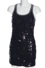 DOLCE & GABBANA Minikleid Damen Kleid Gr. DE 38 grau-schwarz Glitzer-Optik