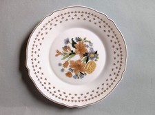 Milchglas Kuchen-Teller Arcopal - Luminarc France Opalglas mit Blumen, Ø 24cm