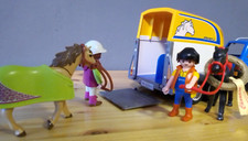 Playmobil 5223 Country Pferde-Transporter +viele Extras TOP Klappe defekt