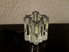 1 Teelichthalter Votivkerzenhalter " Kristall Eisberg " sechseckig schweres Glas