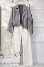 Damenjacke Fransen kurz Boho