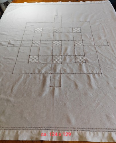 Vintage tischdecke leinen - tischdecke,,