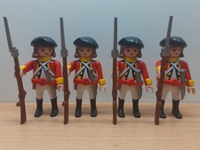 Playmobil Western Custom Figuren - 4 Soldaten - Garde - Rotröcke