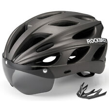 ROCKBROS Fahrradhelm MTB Rennrad Radhelm Integriert Helm Mit Visier 57-62CM Ti