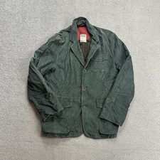TIMBERLAND Herren Jacke Blazer Gr L Cord Samt Sakko Anzugjacke Grün Blazerjacke