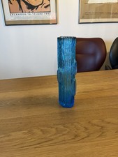 Vintage Vase aus aquarienblauem Glas von Pechna Glas 60er/70er