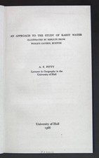 An Approach to the Study of Karst Water. Occasional Papers in Geography No. 5. P