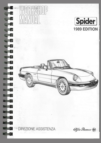 Alfa romeo spider - romeo, werkstatt-