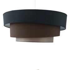 Hängeleuchte Hängelampe Pendelleuchte Dimmbar Lindby Melia 56 cm Schwarz Braun