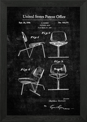 Eames chair gerahmtes wandbild - chair,