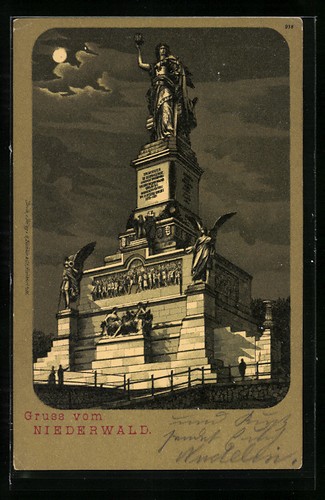 Lithographie nationaldenkmal - lithographie,