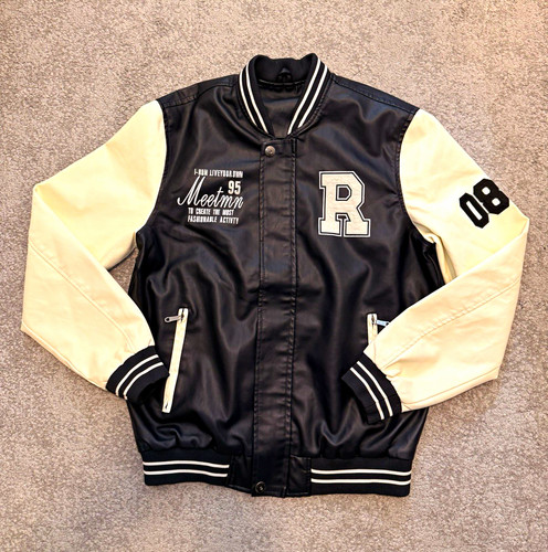 Herren collegejacke leder - collegejacke,