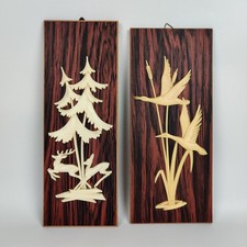 Paar Wandbilder 60er Jahre Mid