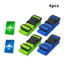 4 Stk Einstellbare Koffergurt Kofferband Gurt Auffällig Gepäckband Kofferbänder