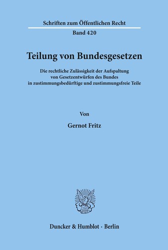 Teilung von bundesgesetzen - teilung,