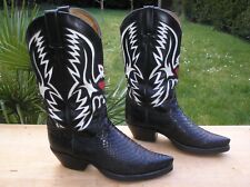 TONY MORA Cowboystiefel, Westernstiefel, Gr. 37, Echtleder, schwarz !