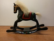 Weihnachtliche Dekofigur Holz Schaukelpferd Nostalgie 24cm mehrfarbig handbemalt