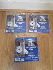 3 x weiße Zugluftstopper Wetter selbstklebende Schaumstoffstreifen 5 Meter Stormguard