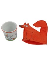 GOEBEL Eierbecher Fuchs Tiermotiv Mehrfarbig Porzellan Filz Charmant