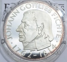 DEUTSCHE SILBERUNZE, (999,9), 5-DM Fichte 1993, PP, gekapselt, Zertifikat.