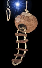 🐹🐦 NAGER KOKOSNUSS HAUS 🐹🐦 Hamster Mäuse Spielzeug Spielplatz Käfig Zubehör