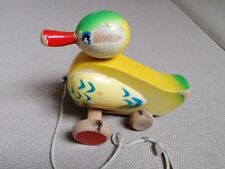 DDR Holzspielzeug Nachzieh Ente Shabby 