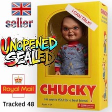 Childs Play Chucky Born To Be Gifted Good Guy sprechende Puppe 15" Mezco neu mit Box