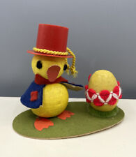 Altes Watte Küken Osterei Figur Alt Ostern Osterschmuck Zubehör Dekoration