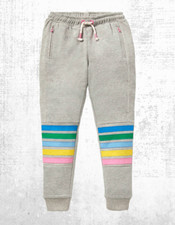 Ex Mini Boden Jungen Full Length Warrior Knie Jogginghose in Grau/Regenbogen