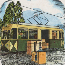 22/1197 EINZELKARTE AUS KARTENSPIEL ARBEITSWAGEN DER STRASSENBAHN BERLIN 1981