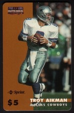 5 $ Proline Intense 1997 Troy Aikman (Dallas Cowboys) #2 Von 20 Telefonkarte