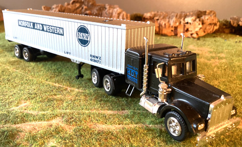 Herpa container sattelzug - us,