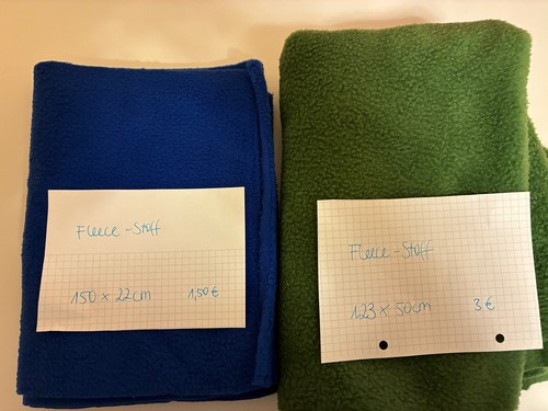 Stoff zuschnitt fleece - stoff, blau