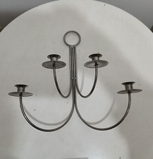 Wand Kerzen Halter aus Edelstahl - 4armig - ca. 45 x 45 cm