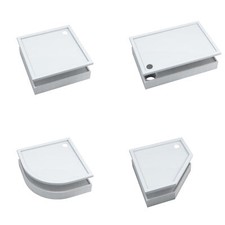 AQUABAD Duschwanne / Duschtasse Basic Smooth White inkl. Styroporträger