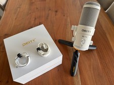 DEITY VO-7U Streaming Podcast USB Mikrofon Kondensatormikrofon Mini Tripod Weiß