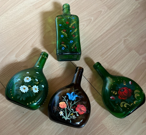 Weinflasche bocksbeutel - 4x,