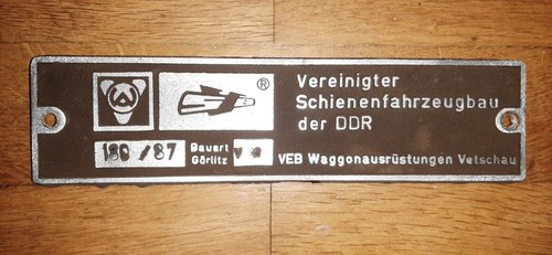 Waggonschild svb vereingter - waggonschild,