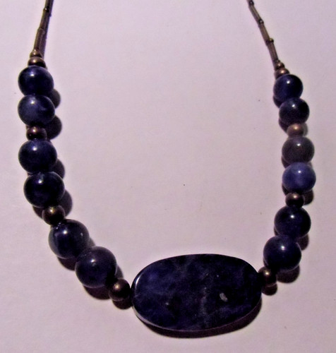 Lapislazuli halskette mit - halskette,