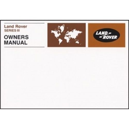 Owners manual land rover - land,
