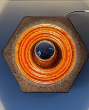 60er 70er Jahre Lampe Leuchte Wandlampe Keramik Mid Century Space Age 60s 70s