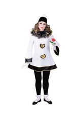 Pierrot-Kleid weiß schwarz