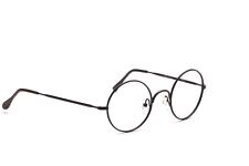 Runde Brille Schwarz Metall