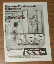 Seltene Werbung vintage DUSCHOLUX Duschwand Erotik 1978